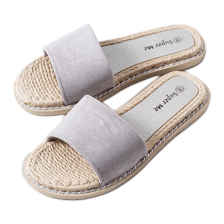 Graue Staton-Hausschuhe für Damen