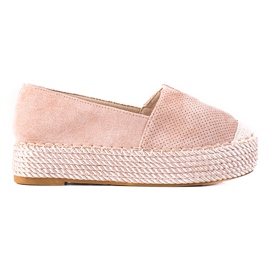 SHELOVET Espadrilles aus Wildleder beige