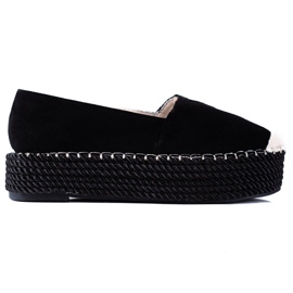 SHELOVET Espadrilles aus Wildleder schwarz
