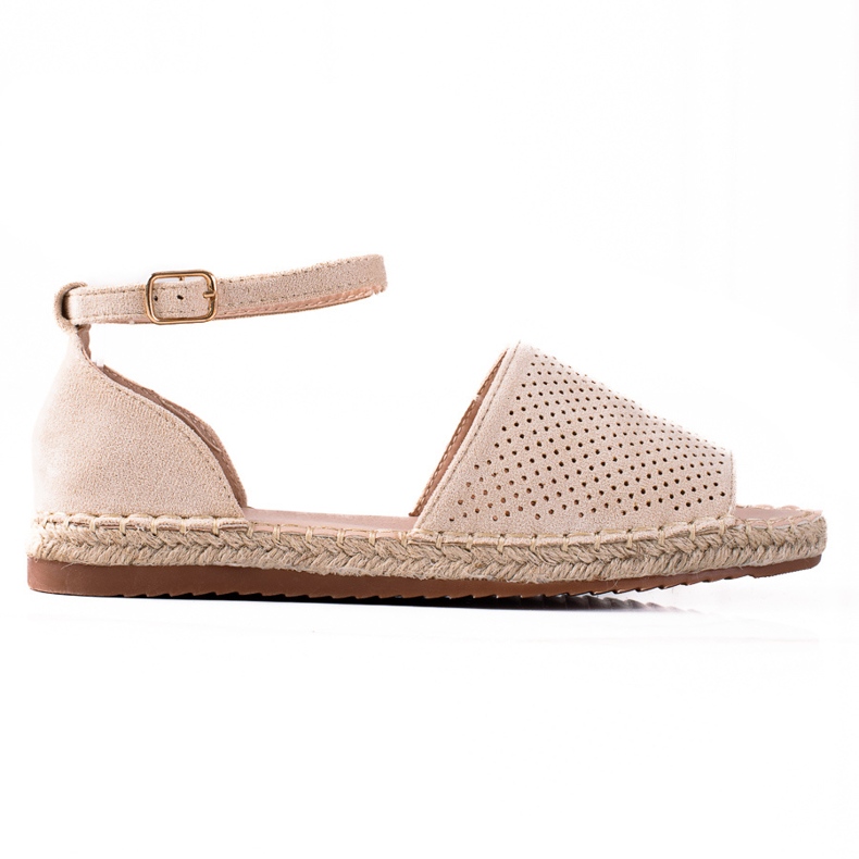 SHELOVET Sandalen mit Espadrilles-Optik beige