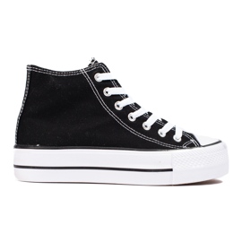 SHELOVET Hohe Sneakers auf der Plattform schwarz