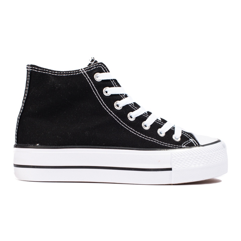 SHELOVET Hohe Sneakers auf der Plattform schwarz