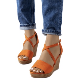 Orange Keilsandalen von Kerry