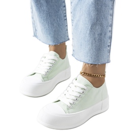 Grüne Turnschuhe auf der Louisal-Plattform