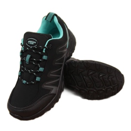 Damen Trekkingschuhe wasserdicht schwarz und mint American Club