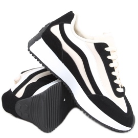 Zuri schwarze Turnschuhe beige