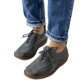 Graue Damenschuhe aus Leder von Morten