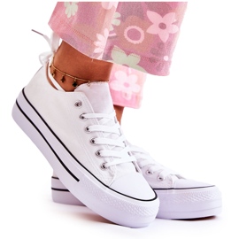 FS3 Klassische Damen-Turnschuhe auf der Plattform Weiß Conelle