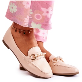 PG1 Damen-Loafer mit Zierperlen beige Sergia