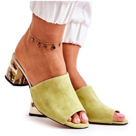 PA2 Damen-Slipper aus Wildleder mit Fersengrün Perry