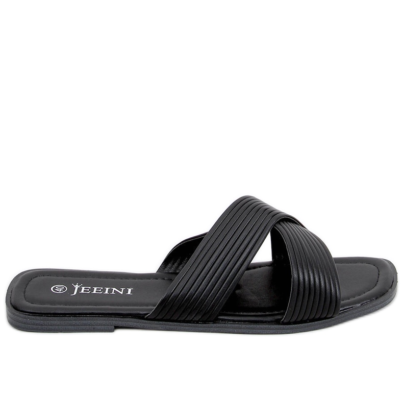 Fuzzy Schwarze Damenhausschuhe