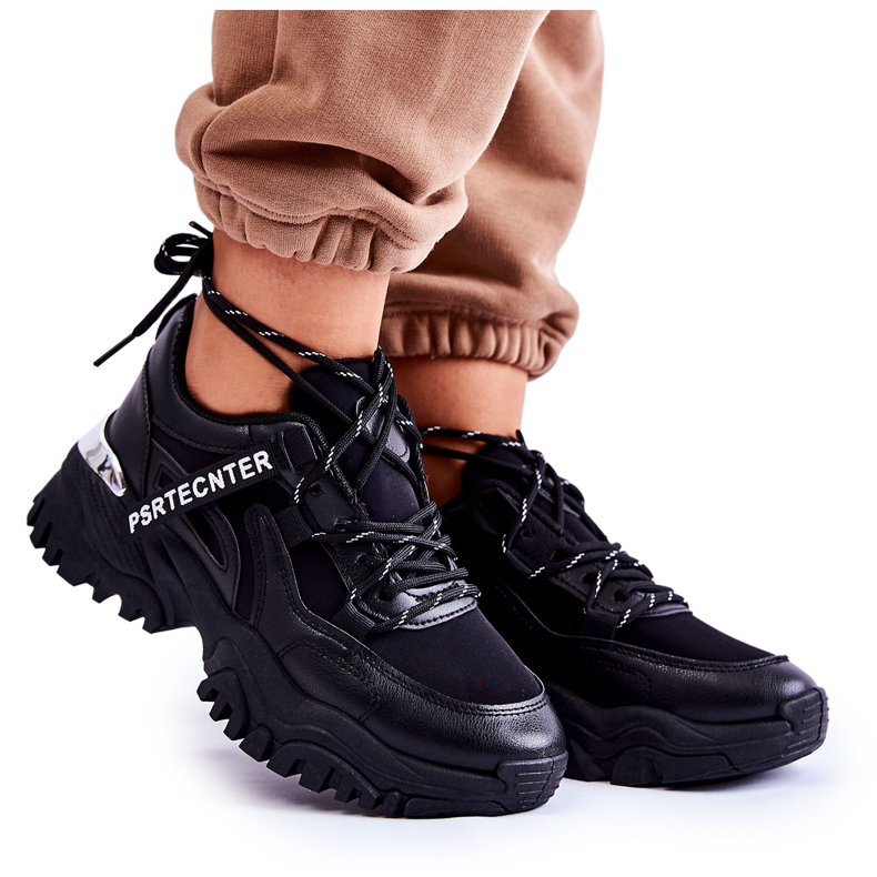 PS1 Damen Turnschuhe Sportschuhe Schwarz Sheron