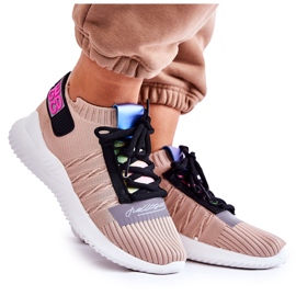 Damen Sportschuhe Slip-On Sneakers Beige Klayra