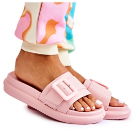 Damen-Flip-Flops mit Schnalle, Rosa