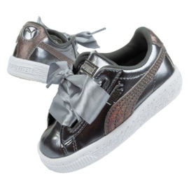Puma Basket Jr 365995 01 Turnschuhe silber-