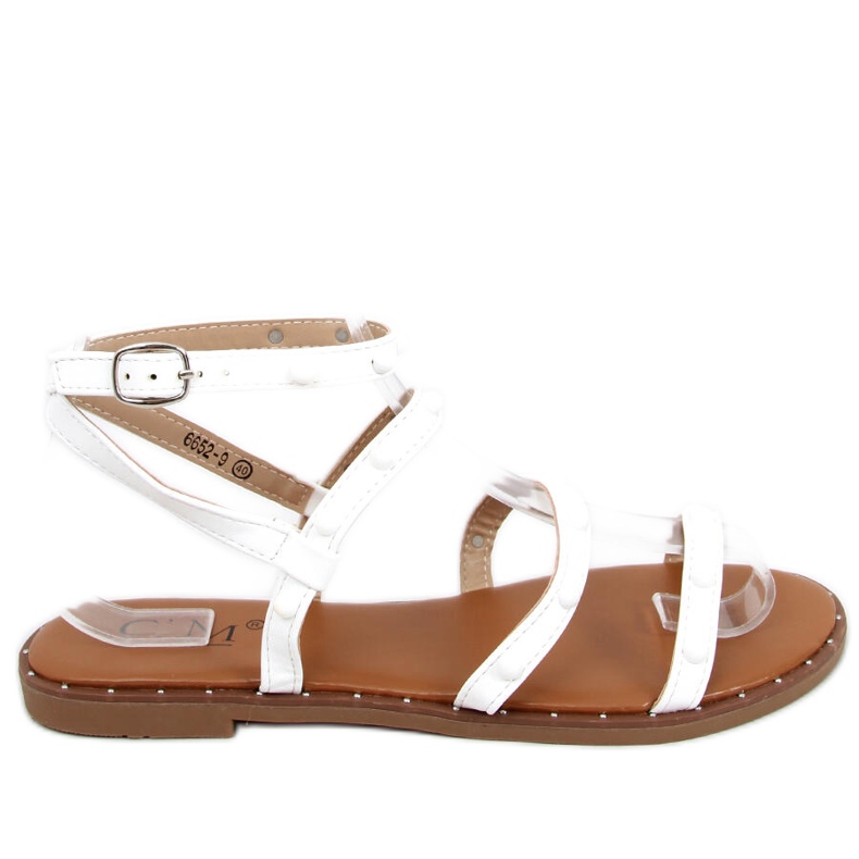Hazel White Gladiator-Sandalen weiß