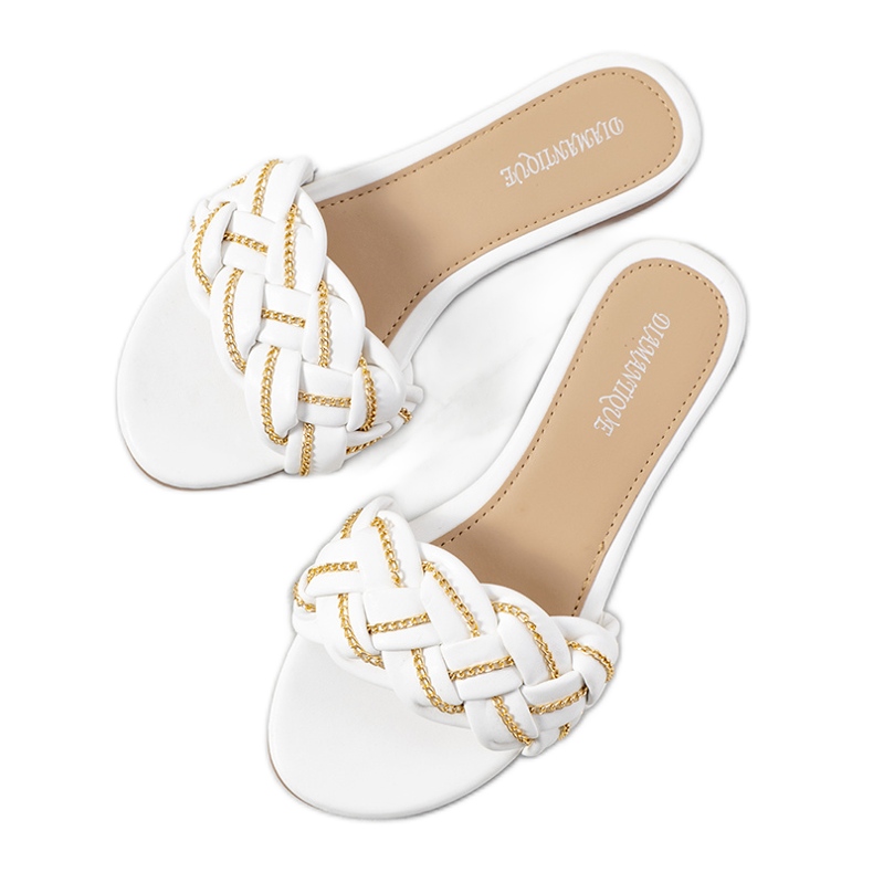 BM Weiße elegante Correra Hausschuhe