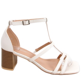 Sandalette mit hohem Absatz von Vinta Beige