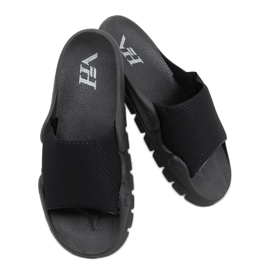 Wind Schwarze Damenhausschuhe