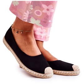 Klassische Wildleder Damen Espadrilles Black Calabria schwarz