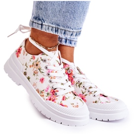 PS1 Niedrige Turnschuhe mit weißen Amissa-Blumen