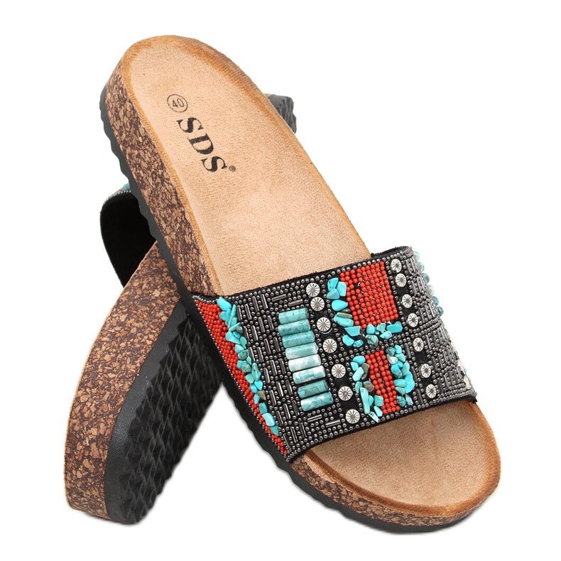 Taida Schwarze Korkhausschuhe