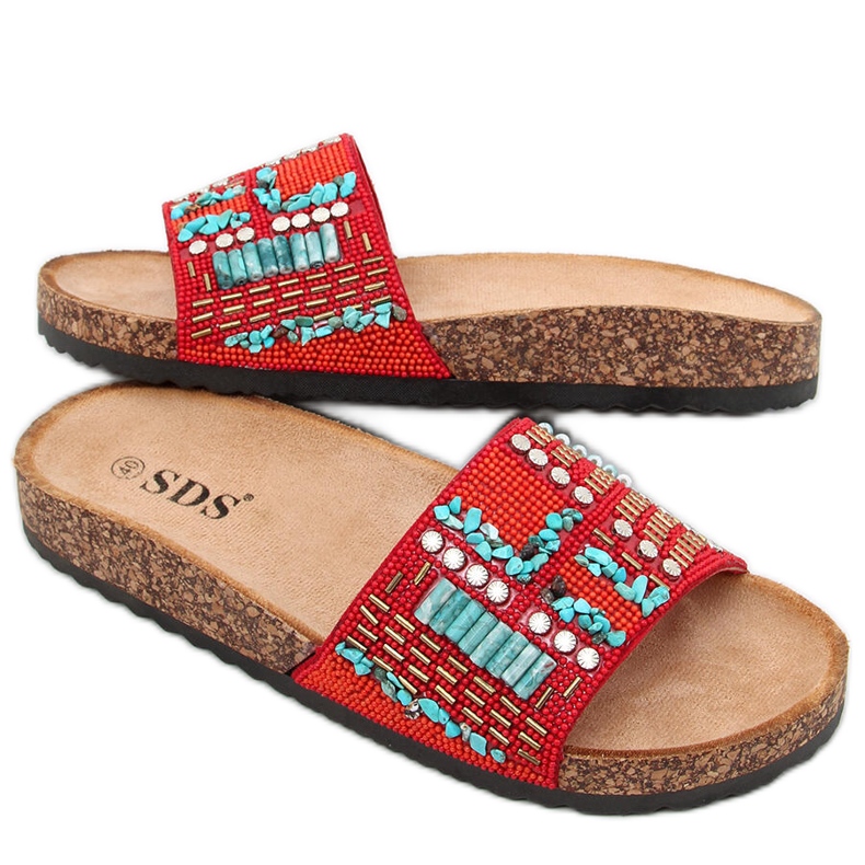 Taida Rote Korkhausschuhe