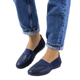 BM Boirs Sneaker aus marineblauem Leder