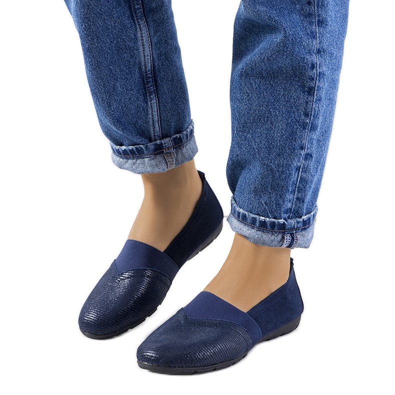 BM Boirs Sneaker aus marineblauem Leder