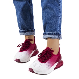 Glaner weinrote Sportschuhe weiß