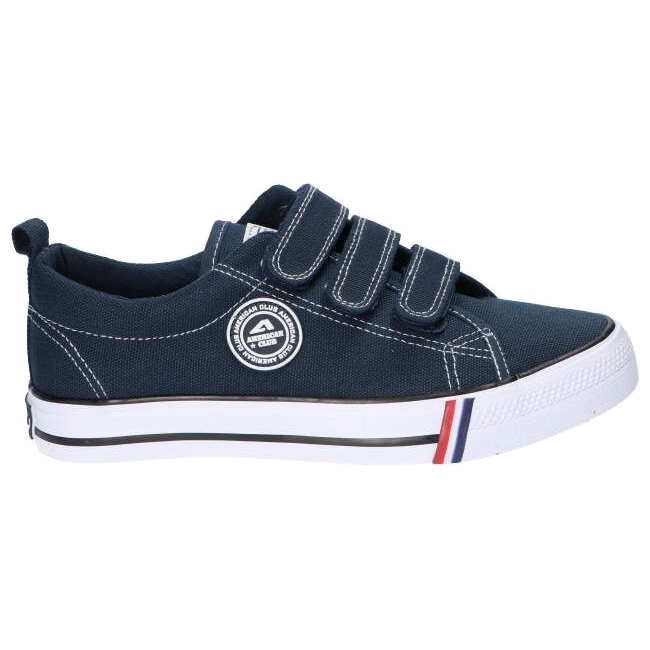 American Club LH59 / 22 Marineblaue Turnschuhe mit Klettverschluss