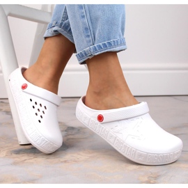 Big Star II275003 weiß kroks weiße Schaumstoffhausschuhe