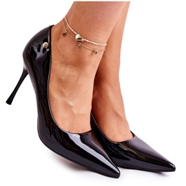 Vinceza Klassische schwarz lackierte Lerisa High Heels