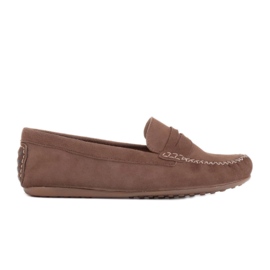 Marco Shoes Klassische Loafer aus weichem Veloursleder braun
