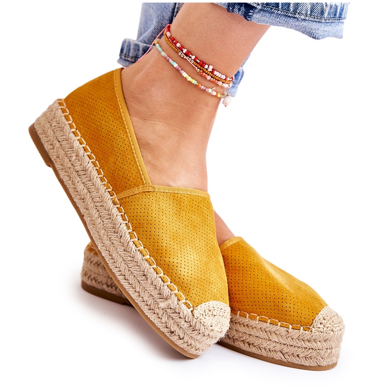 PG1 Damen-Espadrilles auf der gelben Marise-Plattform