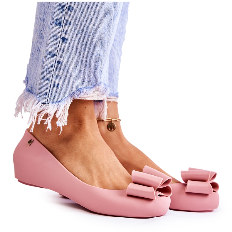 PH1 Gummi-Ballerinas für Damen mit einer Schleife in rosa Blümchen