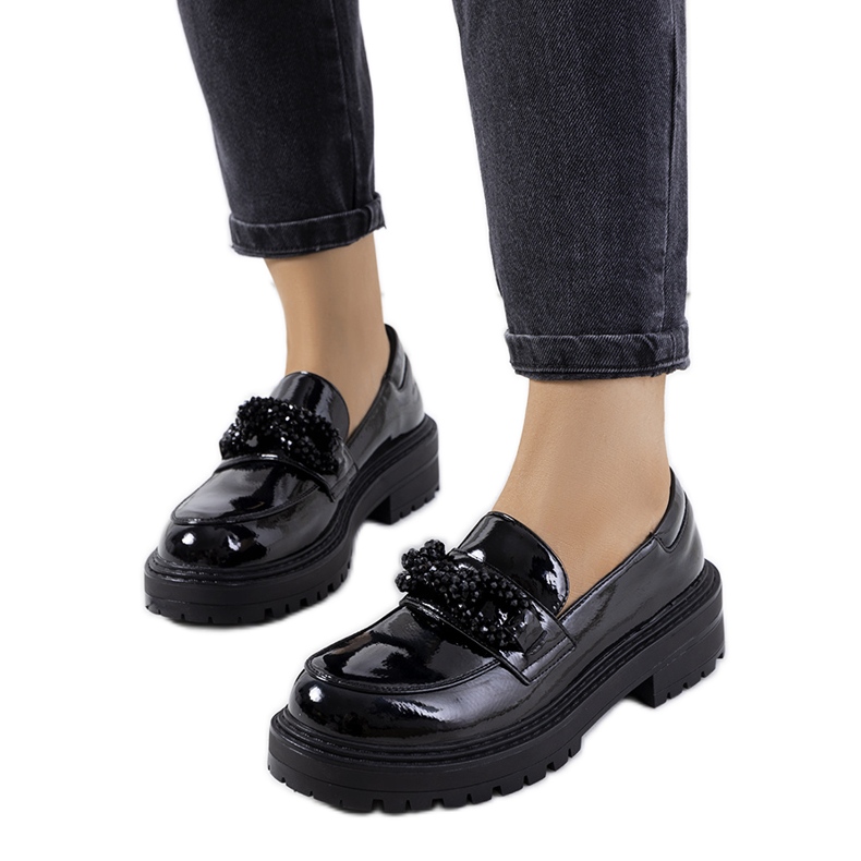 Schwarze Loafer aus Lackleder von Ordell