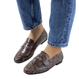 Brown Snakes Loafer braun