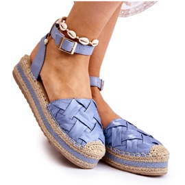WS1 Damen-Espadrilles-Sandalen auf der blauen Susane-Plattform
