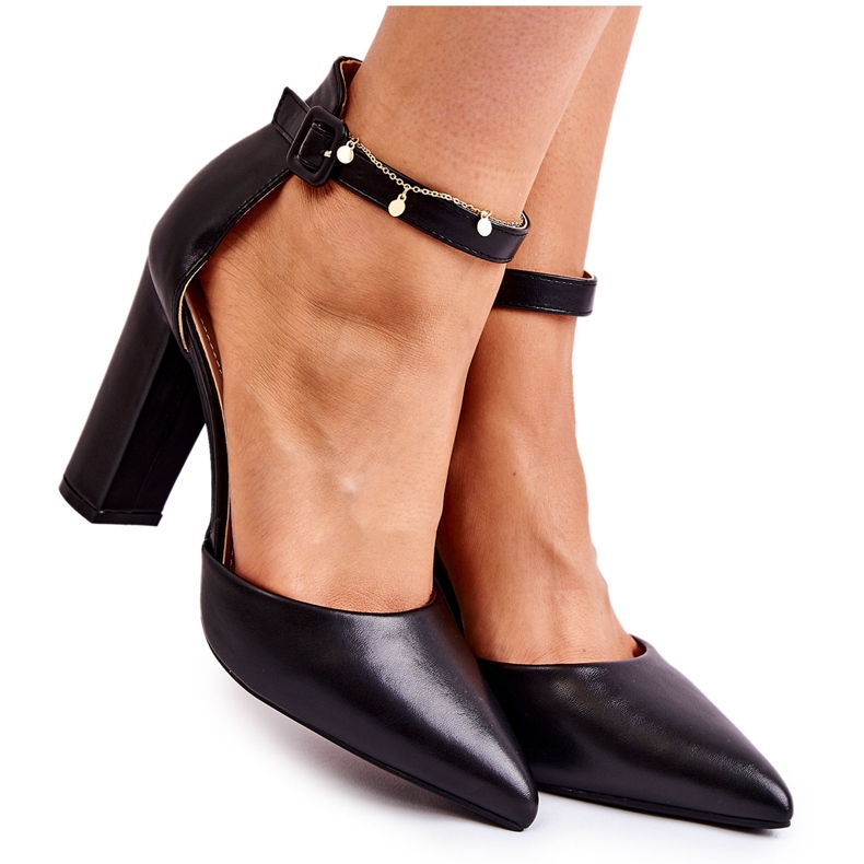 WS1 Lederpumps auf einem High Heel Black Salira schwarz