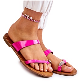 WS1 Lack-Flip-Flops für Damen Fuchsia Jimena rosa