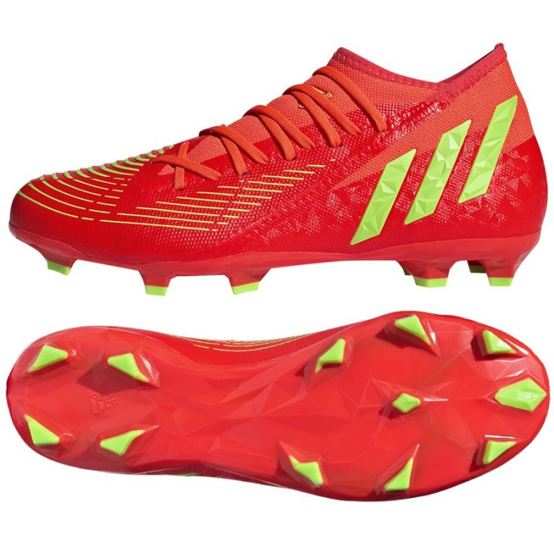 Adidas Predator Edge.3 Fg M GW1005 Schuhe rot orangen und rottöne