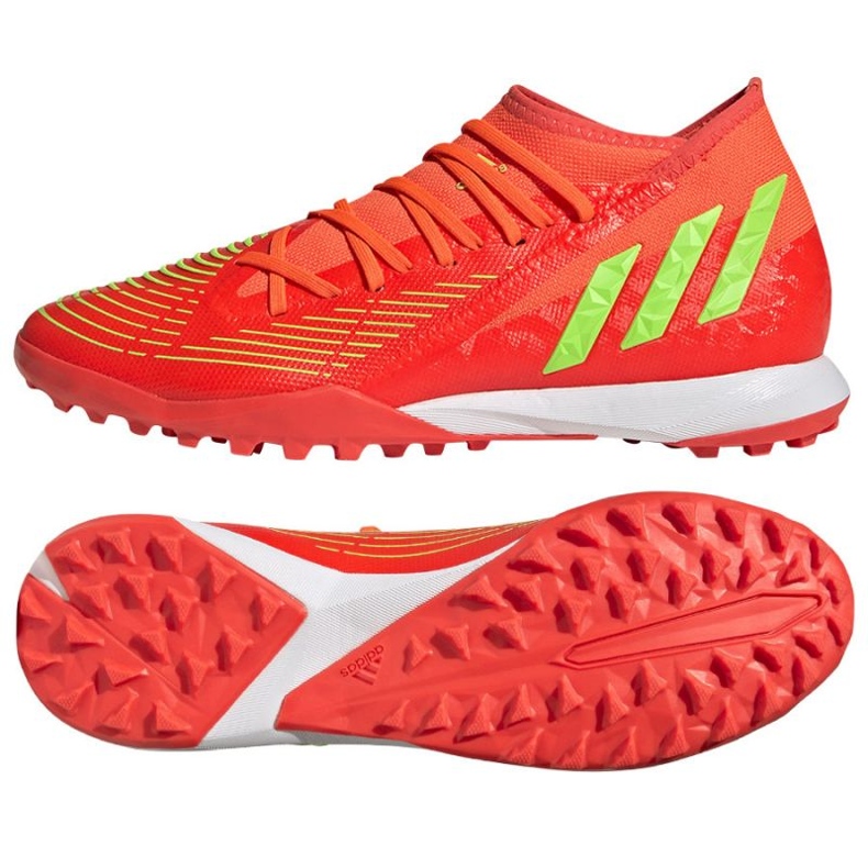 Adidas Predator Edge.3 Tf GV8536 Schuhe rot orangen und rottöne