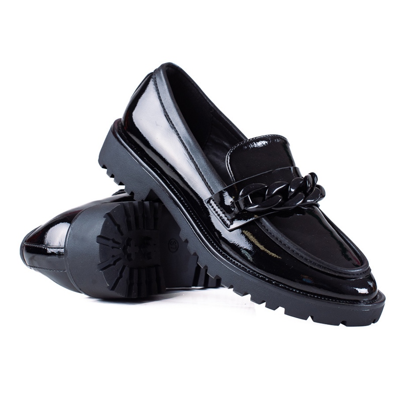 SHELOVET Modische Loafer schwarz