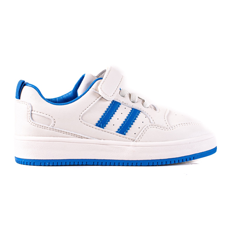 Shelovet Kindersneaker aus ökologischem Leder in Weiß und Blau