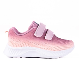 Zweifarbige Sportschuhe mit Klettverschluss von Shelovet für Kinder lila mehrfarbig