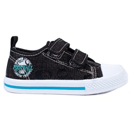 Shelovet Jungen Sneaker mit Klettverschluss schwarz