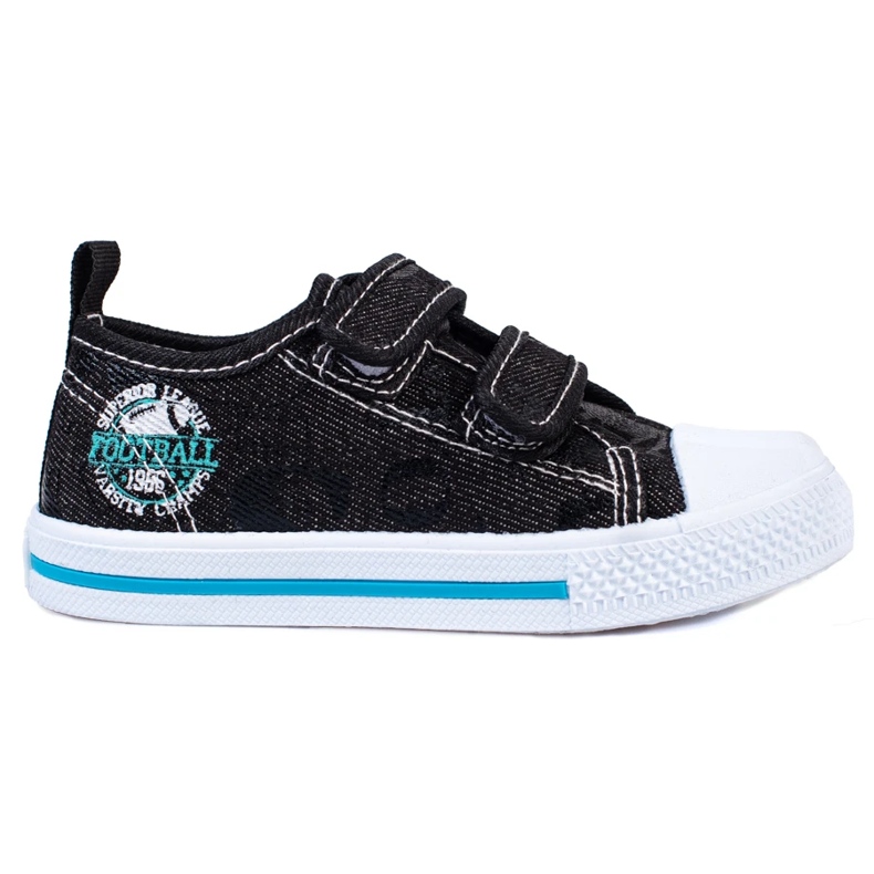 Shelovet Jungen Sneaker mit Klettverschluss schwarz