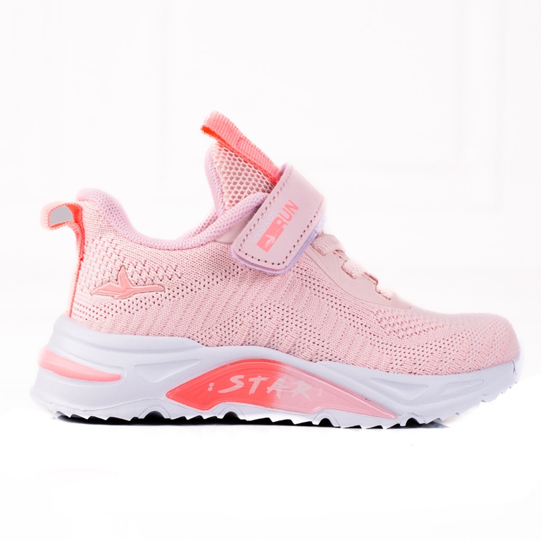 Mädchensneaker Vico, Stoff auf dicker Sohle rosa