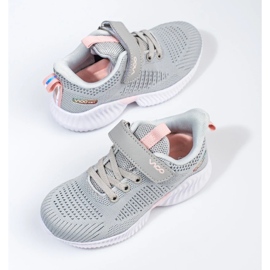 Durchbrochene hellgraue Turnschuhe für Kinder von Vico